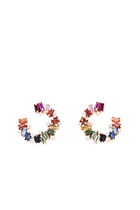 Ariella Multi-color Sapphire Hoop Earrings
